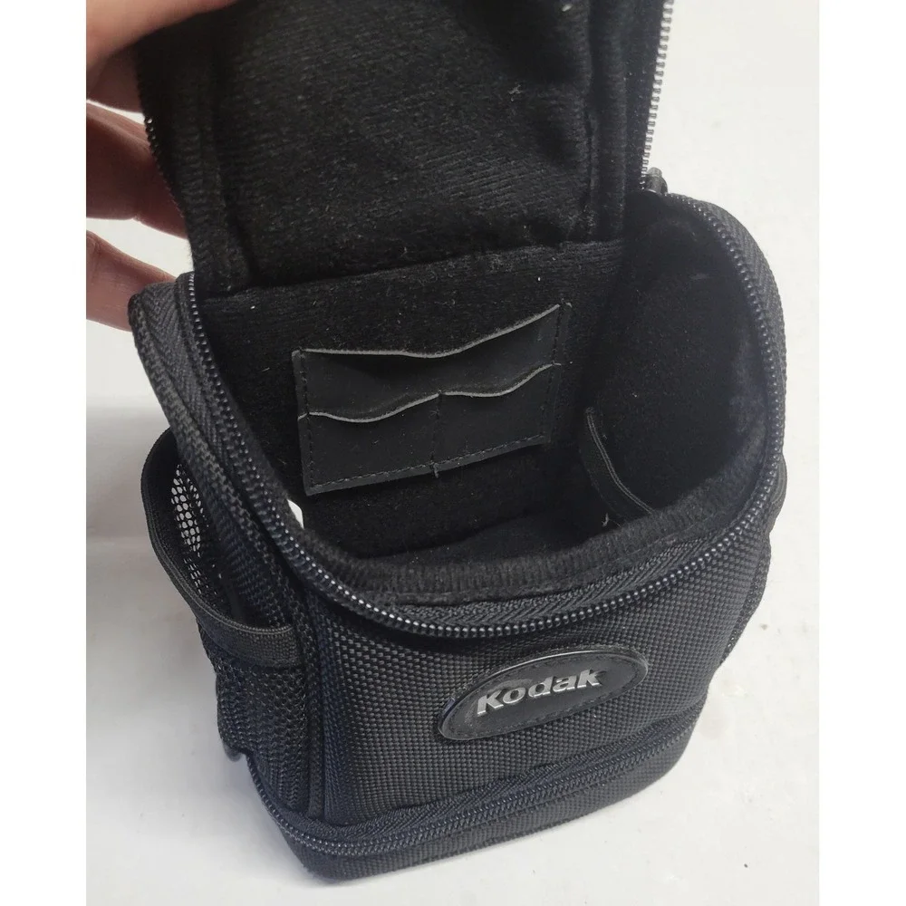Kodak Black Nylon Compact Camera Bag Padded Case with Belt Loop and Mesh Pockets